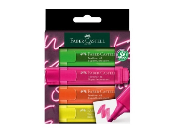 Leuchtstift Faber-Castell Textliner 46 Neon 4er Set 