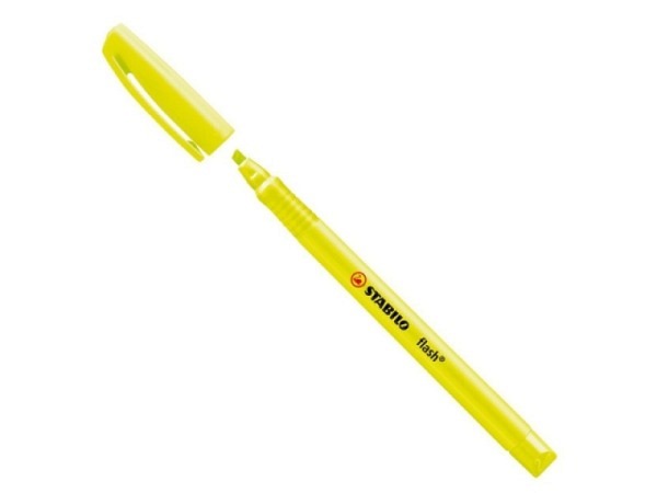 Leuchtstift Stabilo Flash gelb mit Clip
