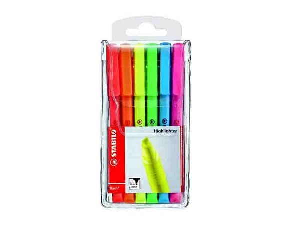 Leuchtstift Stabilo Set Flash mit Clip