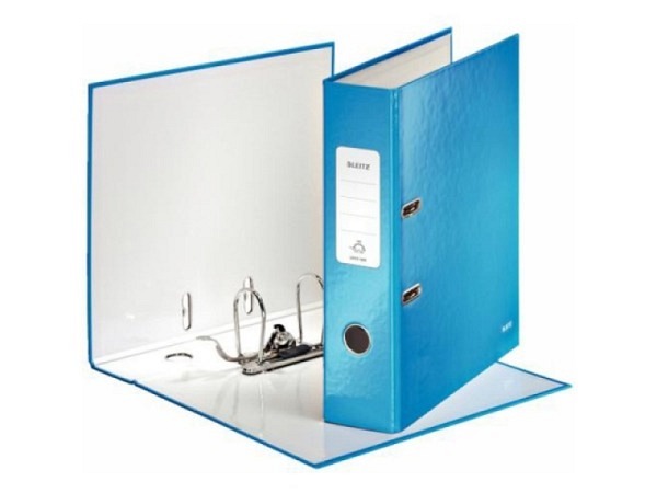 Ordner Leitz Wow blau 8cm, mit patentierter 180°
