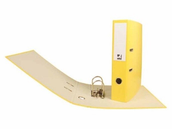 Ordner Connect 7cm gelb A4, Deckel mit farbigem PP-Überzug, Innenspiegel aus grauem Papier