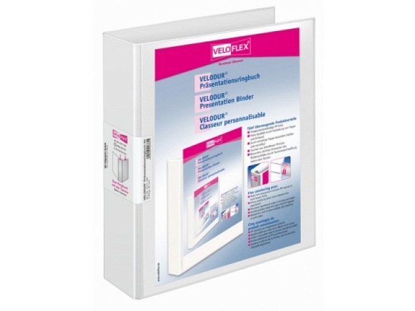 Ringbuch Veloflex Velodur A4 weiss mit Sichttasche