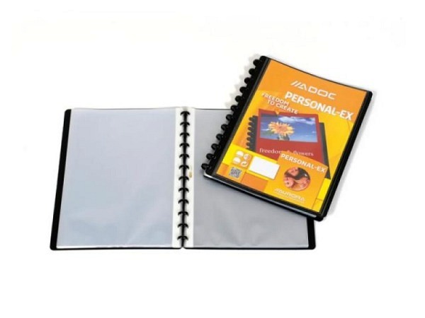 Sichtbuch Adoc A5 mit Spiralen 30Taschen schwarz