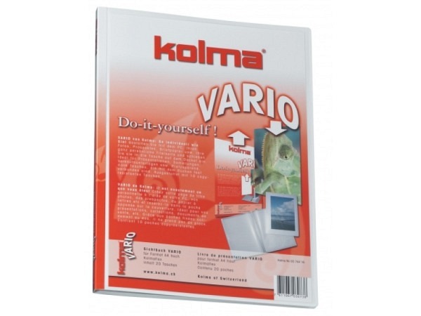 Sichtbuch Kolma Vario A4 weiss 20 Taschen copyresistent