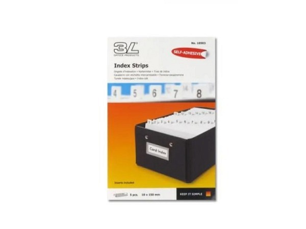 Reiter 3L selbstklebende Tabs 10x150mm weiss mit Etiketten, 5Stk.