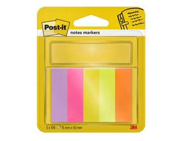 Reiter Post-it Index 15x50mm 5Blocks neon Papier 670/5