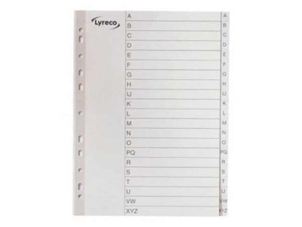 Register Lyreco Kunststoff grau A-Z A4