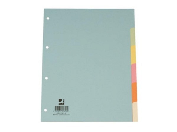 Register Connect Karton farbig blanko Vollformat A4 6tlg