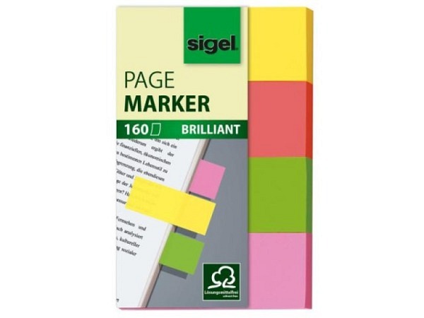 Reiter Sigel Haft-Marker Papier 4 brillante Farben 20x50mm