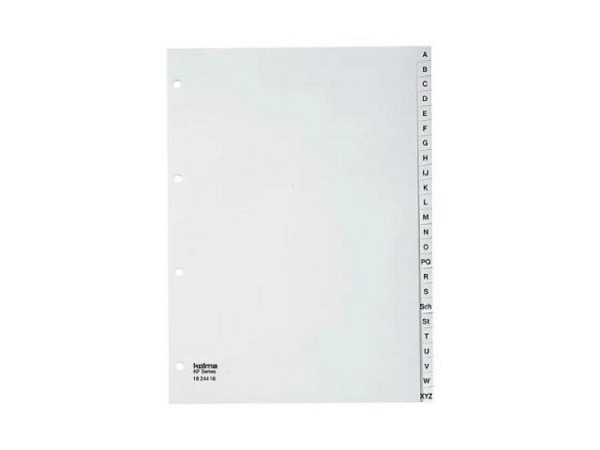 Register Kolma Kunststoff weiss Kolmaflex Vollformat A4 A-Z
