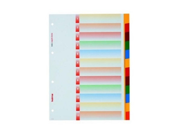 Register Kolma Kunststoff bunt Longlife A4 1-12