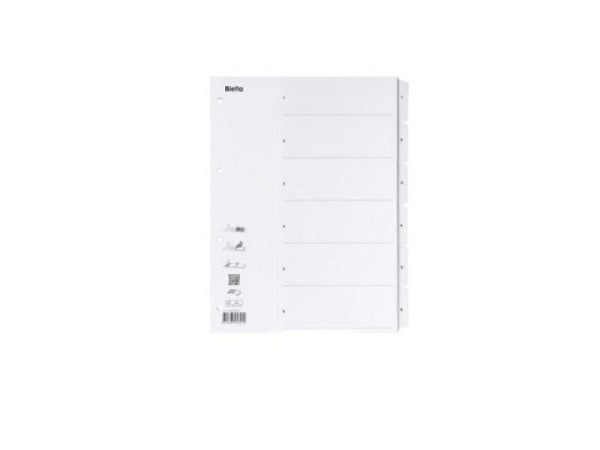 Register Biella Karton weiss A4 1-6