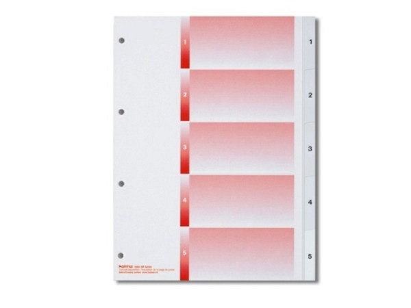 Register Kolma Kunststoff weiss Kolmaflex A4 1-5