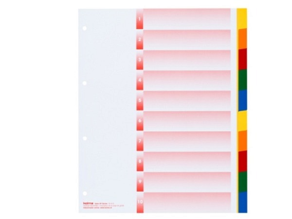 Register Kolma XL Kunststoff farbig Kolmaflex A4 10tlg.