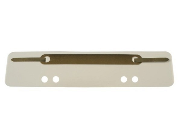 Abheftstreifen Q-Connect grau 25 Stk Heftzunge und Deckleiste aus Metall, 15cm lang, 3,4cm breit