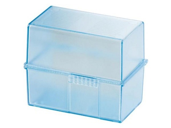 Karteikasten Han Box A8 transparent blau