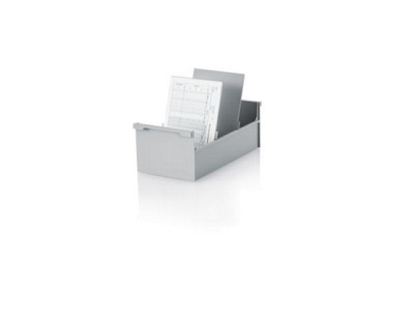 Karteikasten Styro A4 hoch grau 32,5cm tief 2Schw.