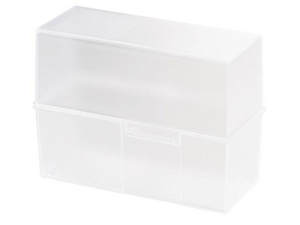 Karteikasten Han Box A5 farblos transparent, mit Schnappverschluss