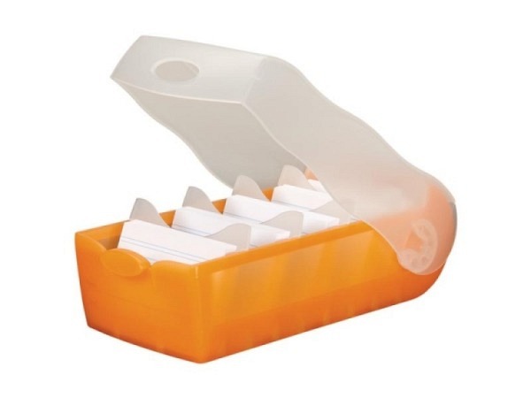 Karteikasten Han Croco A8 orange transparent