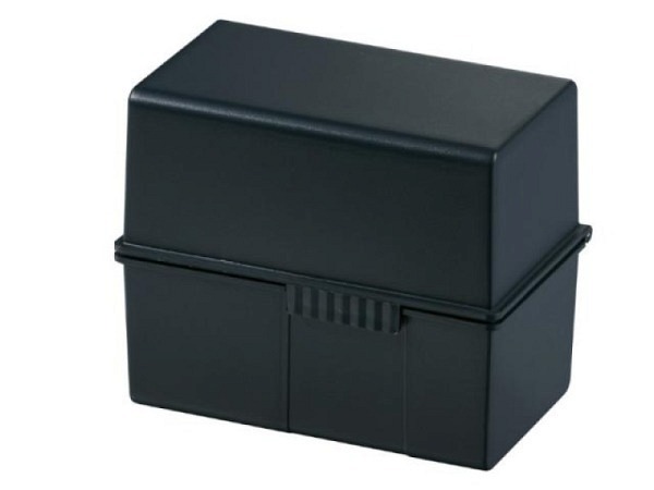 Karteikasten Han Box A6 schwarz, mit Schnappverschluss