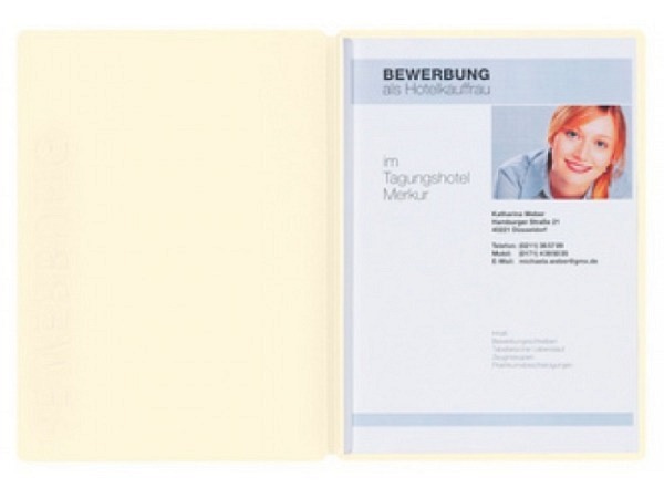 Bewerbungsmappe Pagna Solo beiger Karton zweiteilig