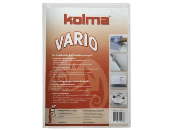 Bewerbungsmappe Kolma Vario L A4 Sichttasche auf Vorderdecke