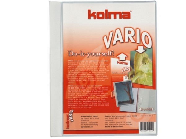Schnellhefter Kolma Vario Extrasolid A4 XL weiss/transparent 1Stk.