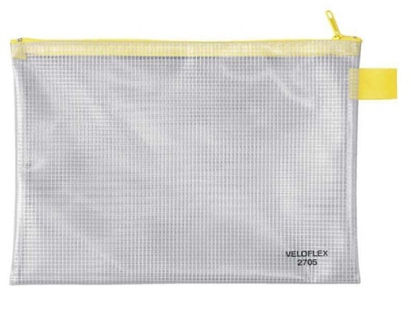 Pendenzenmappe Veloflex Reissverschluss 18x25cm transp