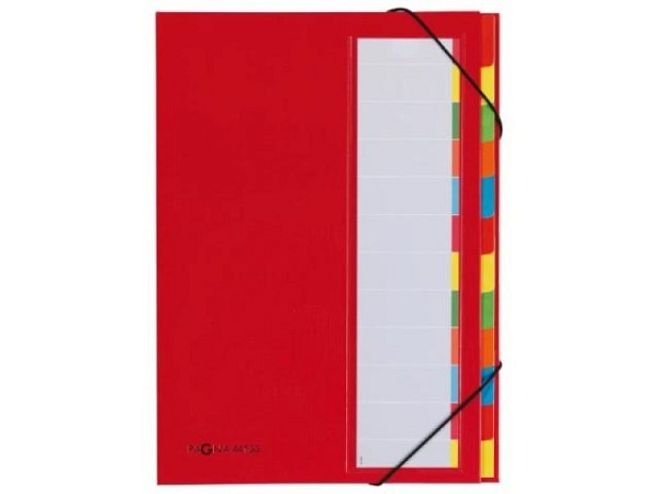 Ordnungsmappe Pagna Deskorganizer 12 Fächer rot