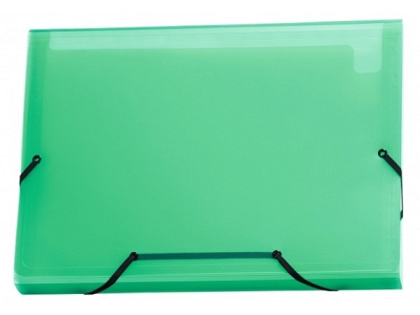 Fächermappe Kolma Daily Easy A4 transparent grün 13 Fächer