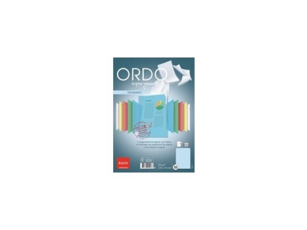 Ordnungsmappe Elco Ordo transparent blau 10Stk.