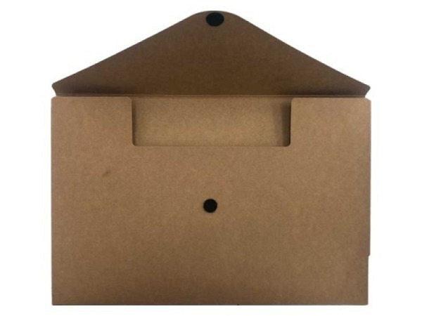 Pendenzenmappe Schwartz Kraftpapier braun A4 mit Spitzverschluss 