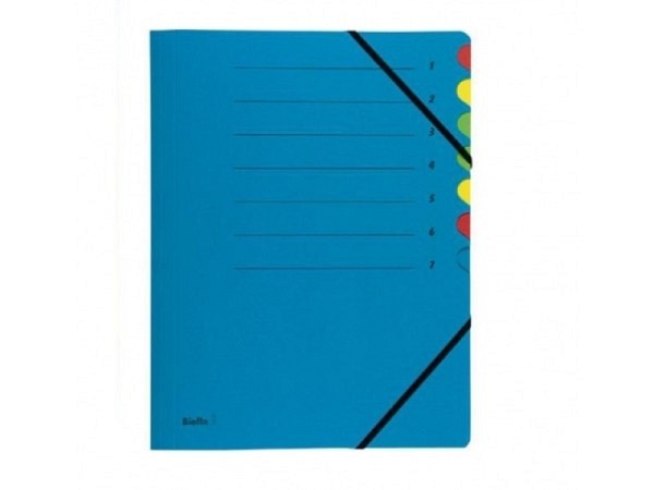 Ordnungsmappe Biella Karton Colour 7tlg. blau