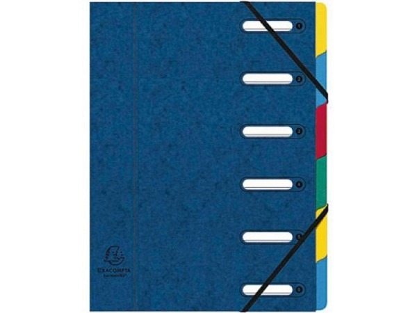 Ordnungsmappe Exacompta Harmonika 6tlg. blau für A4