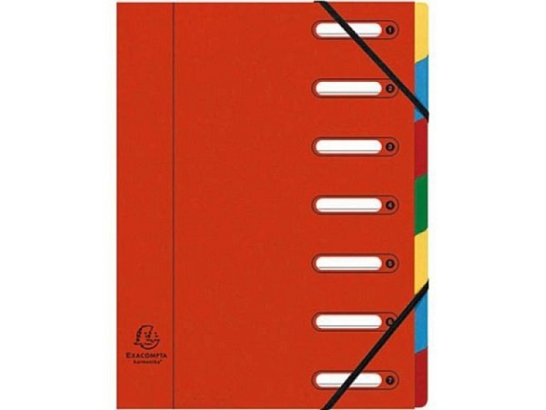 Ordnungsmappe Exacompta Harmonika 7tlg. rot für A4