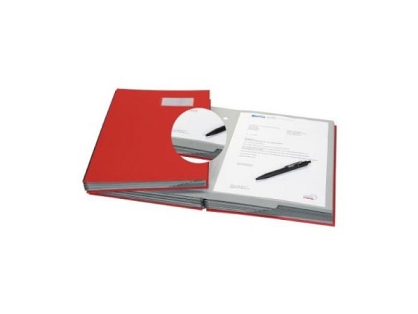 Unterschriftenmappe Biella Papierdeckel A4 20tlg. rot 