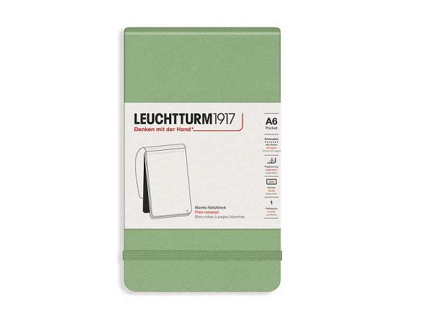 Notizblock Leuchtturm Pocket A6 Hardcover Salbei
