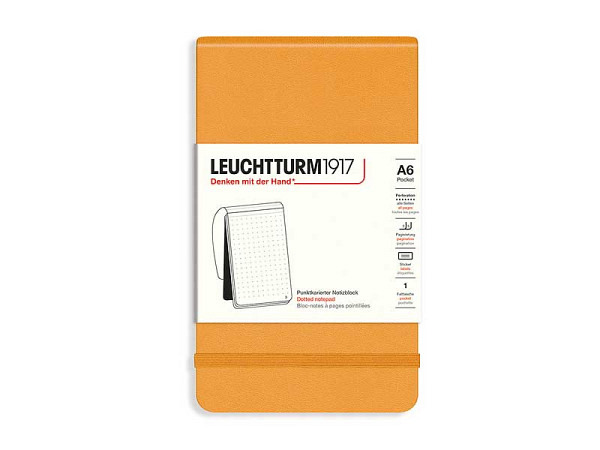 Notizblock Leuchtturm Pocket A6 Hardcover Rising Sun Punktkariert