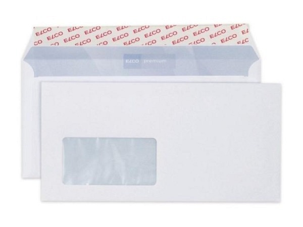 Couverts Elco Premium C6/5 mit Fenster links weiss 500 Stk.