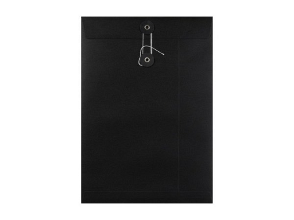 Couverts Kraftpapier schwarz C4 mit Bindfadenverschluss