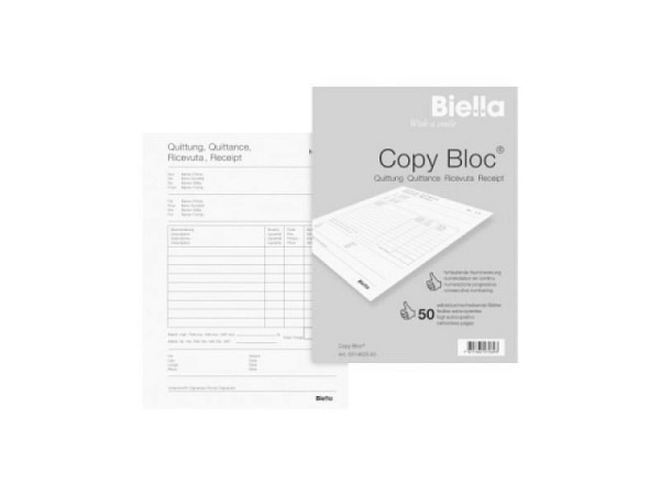 Quittung Biella Copy Bloc A6 50x2 
