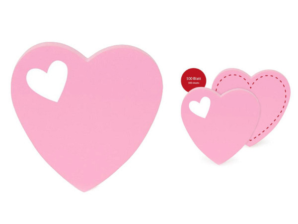 Haftnotizen Trendhaus Heartbeat 100Blatt assortiert