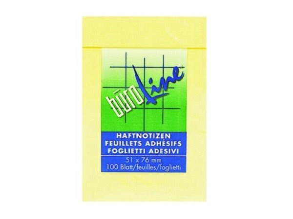 Haftnotizen Büroline 50x75mm Block à 100Blatt