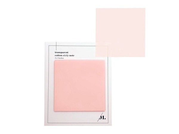 Haftnotizen Cloth Paper transparent Baumwolle-Rosa