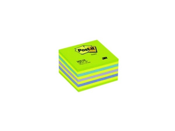 Haftnotizen Post-it Würfel 76x76mm Aquarelle blau/grün