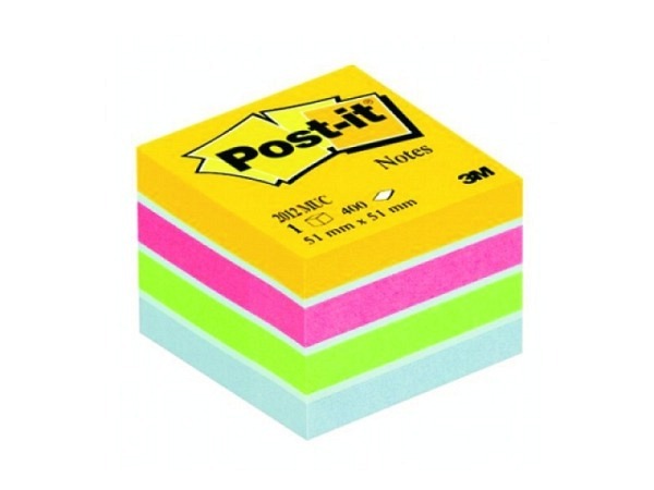 Haftnotizen Post-it Mini Würfel 51x51mm 400Blatt