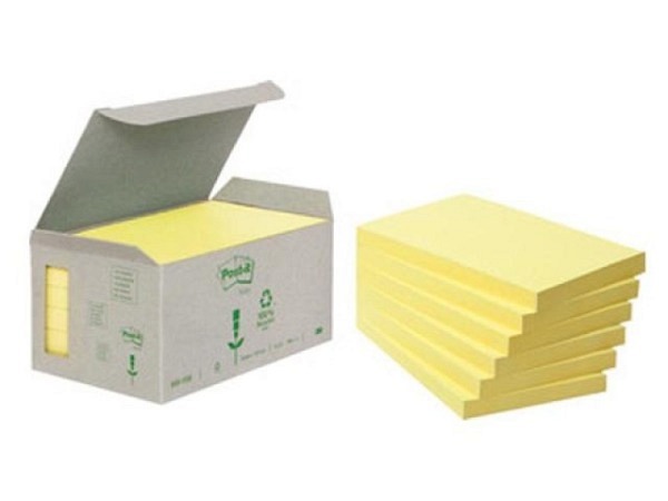 Haftnotizen Post-it Recycling gelb 76x127mm 6 Blöcke 
