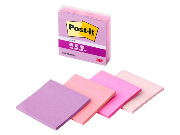 Haftnotizen Post-it Super Sticky 75x75mm 4 Blöcke Blush 
