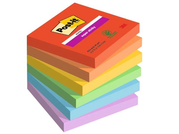 Haftnotizen Post-it Super Sticky 76x76mm Playful 