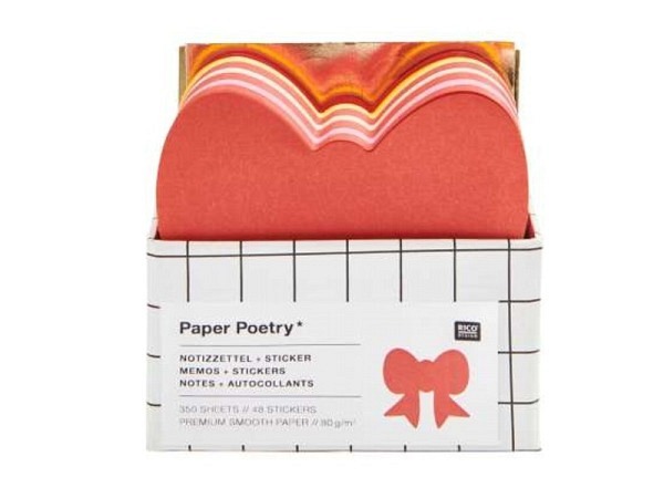 Haftnotizen PaperPoetry Schleife 9x9cm 1 Block, in Form einer Schleife